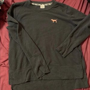 PINK high low Crew neck